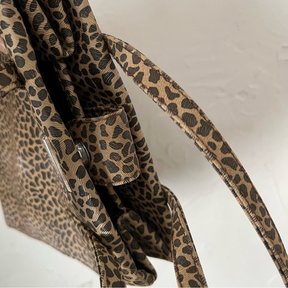 Nine West Brown Leopard Print Purse Quiet Luxury Animal Print Statement Bag - Picture 4 of 5